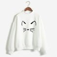 thumbnail image 1 of Jsaierl Sweatshirt for Women Cute Solid Color Print Sweatshirts Crewneck Casual Sweater Tops Trendy Long Sleeve Shirts Womens Sweatshirts Under $10, 1 of 4