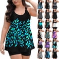 thumbnail image 1 of Jsaierl Tankini Swimsuits for Women Tummy Control Two Piece Bathing Suits Flowy Swim Tops with Boyshorts, 1 of 8