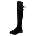 thumbnail image 1 of Jsaierl Thigh High Boots for Womens Over The Knee Patform Chunky Heel Stretch Long Fall Y2K Gogo Boots Fashion Pointed Toe Boots Low Block Heel Booties, 1 of 5