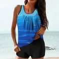 thumbnail image 1 of Jsaierl Two Piece Tankini Swimsuits Women High Waisted Summer Beach Print Push Up Swimwear Full Coverage Modest Beachwear with Boyshorts Tankini Bathing Suits S-2XL, 1 of 6