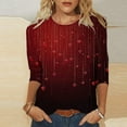 thumbnail image 1 of Jsaierl Cute Tops for Women Loose Fit Shirts 3/4 Sleeve Blouse Valentines Day Heart Graphic Tees Crew Neck T Shirts Romantic Gifts for Her, 1 of 5