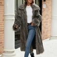 thumbnail image 1 of Jsaierl Winter Faux Fur Long Coat for Women Plus Size Warm Cardigan Parka Coat Casual Open Front Long Sleeve Sherpa Jackets, 1 of 9