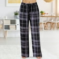 thumbnail image 1 of Jsaierl Women Lounge Pants Comfy Pajama Bottom with Pockets Stretch Plaid Sleepwear Drawstring Pj Bottoms Pants, 1 of 5