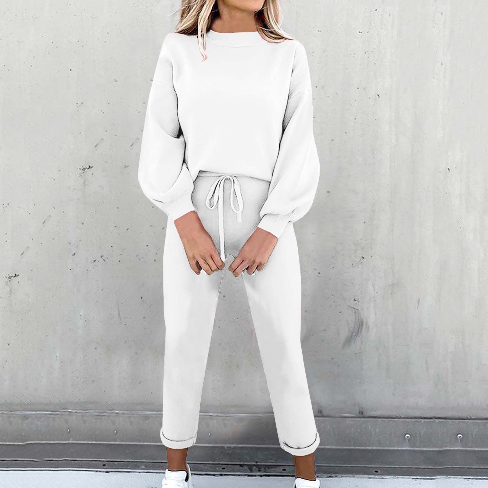 Two Piece Pullover Long Pants Sweatshirt Outfits