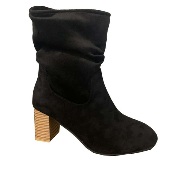 Jsaierl Women's Ankle Boots Chunky Stacked Heel Zipper Booties Cowboy Boots Cowgirl Ankle Boots Western Pointed Toe Short Cowboy Boots for Women,Girl,Party