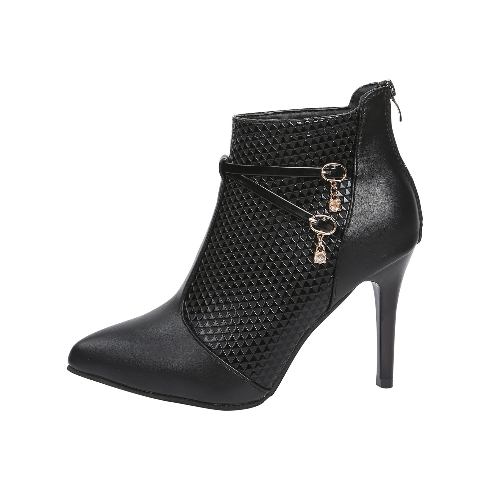 ☆送料・関税込☆PARTIMENTO★POINTED ANKLE BOOTS HEELS★ Jsaierl Women's Ankle Boots Pointed Toe Stiletto High Heel