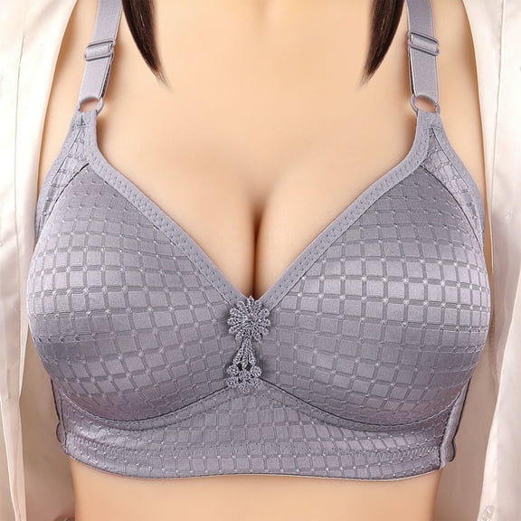 Jsaierl Women's Bras Plus Size Lift T-shirt Bras Seamless Sexy Bralettes Soft Daily Full Figure Bras