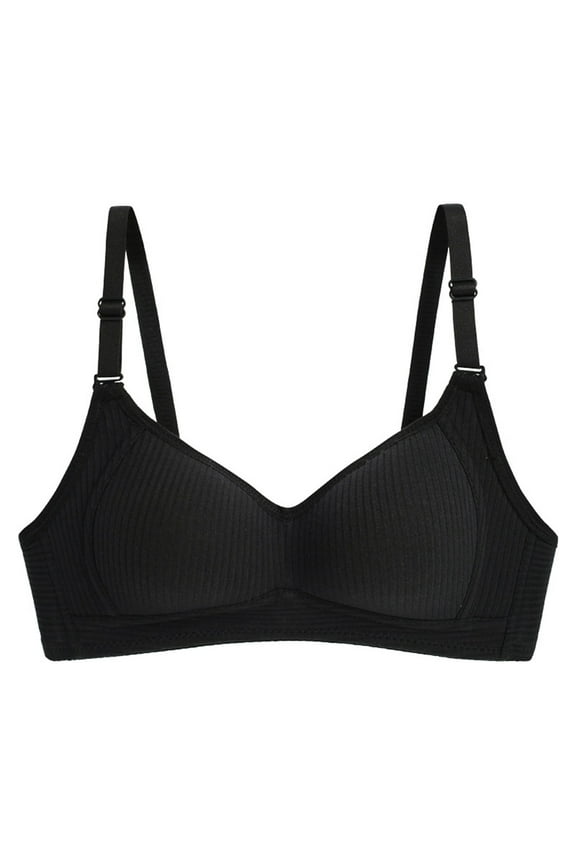 Women's Bras Wirefree Support T-shirt Bras Cotton Padded Bralettes Cozy Daily Full Figure Bras