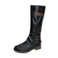 thumbnail image 1 of Jsaierl Women's Chunky Low Heels Boots Knee High Winter Boots Comfortable Pull On Zipper Chunky Heel Western Cowgirl Knee High Gogo Boots, 1 of 5