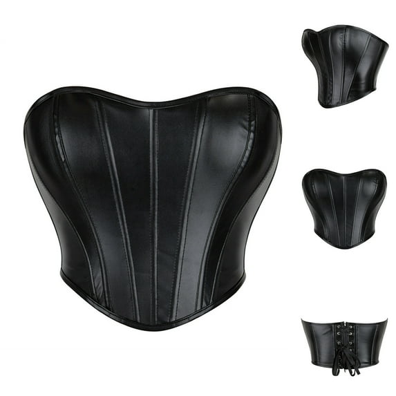 Jsaierl Women's Corset Top Tummy Control Sleeveless Steampunk Renaissance Corset Retro Overbust Corsets Casual Bustier Shapewear