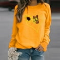 thumbnail image 1 of Jsaierl Women's Crewneck Sweatshirts Plus Size Trendy Sunflower Print Sweatshirt Top Long Sleeve Workout Fall Pullover Sweatshirts, 1 of 3