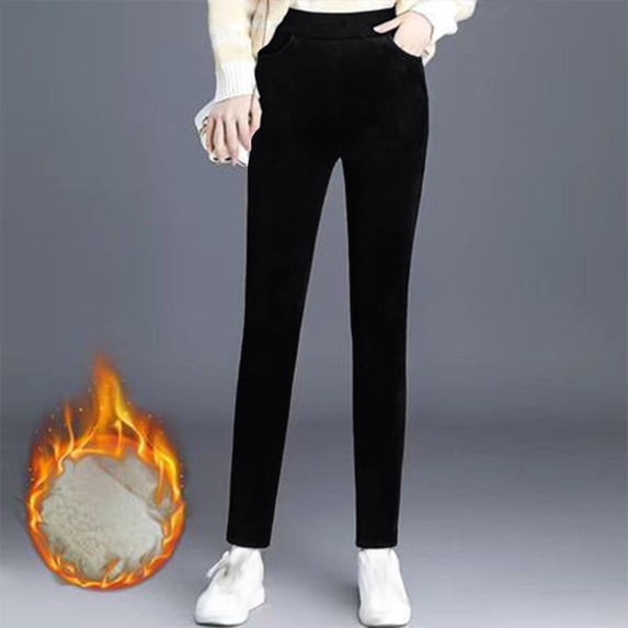 Jsaierl Women's Fleece Lined Leggings High Waist Warm Thick Tights Thermal Sherpa Pants Soft Athletic Workout Legging