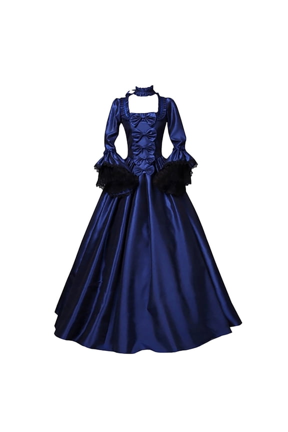 Women's Halloween Costumes Plus Size Retro Renaissance Dresses Gothic Irish Costumes Princess Peasant Dresses