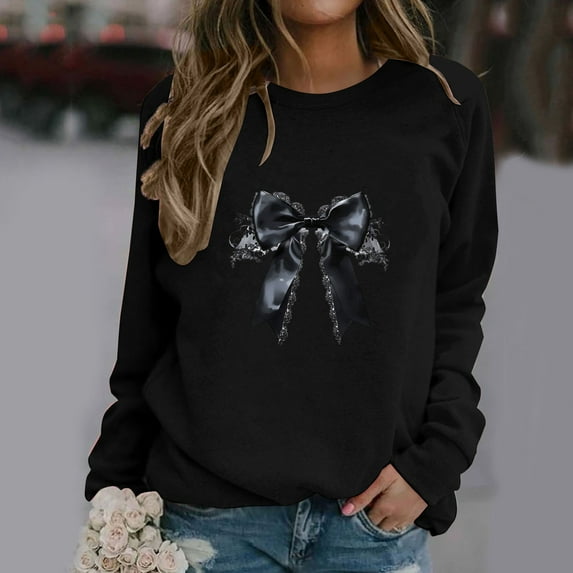 Jsaierl Women's Halloween Sweatshirts Cute Pumpkin Ghost Graphic Sweatshirt Work Round Neck T-shirt Long Sleeve Dressy Casual Pullover Tops Halloween Gifts