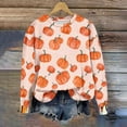 thumbnail image 1 of Jsaierl Women's Halloween Sweatshirts Plus Size Pumpkin Ghost Graphic Sweatshirt Going Out Round Neck T-shirt Long Sleeve Tunic Pullover Tops Halloween Party Supplies, 1 of 4