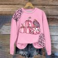 thumbnail image 1 of Jsaierl Women's Halloween Sweatshirts Plus Size Pumpkin Ghost Print Sweatshirt Trendy Crewneck T-shirt Long Sleeve Dressy Casual Pullover Tops Halloween Costumes, 1 of 4
