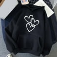 thumbnail image 1 of Jsaierl Women's Hoodies Cute Heart Graphic Hooded Sweatshirts Lightweight Sweaters Comfort Long Sleeve Top Hoodie, 1 of 4