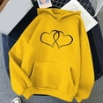 thumbnail image 1 of Jsaierl Women's Hoodies Plus Size Heart Print Hooded Sweatshirts Fall Pullover Trendy Long Sleeve Top Hoodie Womens Hoodies, 1 of 4