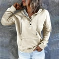 thumbnail image 1 of jsaierl Women's Hoodies Plus Size Solid Color Print Hooded Sweatshirts Casual Pullover Comfort Long Sleeve Top Hoodie, 1 of 5