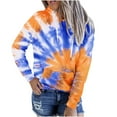 thumbnail image 1 of Jsaierl Women's Hoodies Plus Size Tie Dye Print Hooded Sweatshirts Athletic Pullover Workout Long Sleeve Top Hoodie Womens Hoodies Under $20, 1 of 3