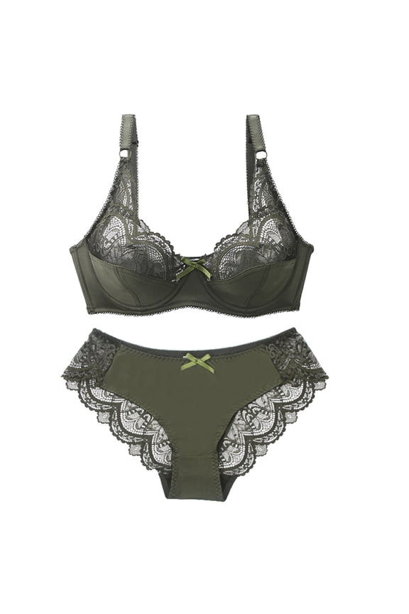 Women's Lace Bra Sets No Wire Support T-shirt Bras Seamless Sexy Bralettes Shapewear Everyday Full Figure Bras