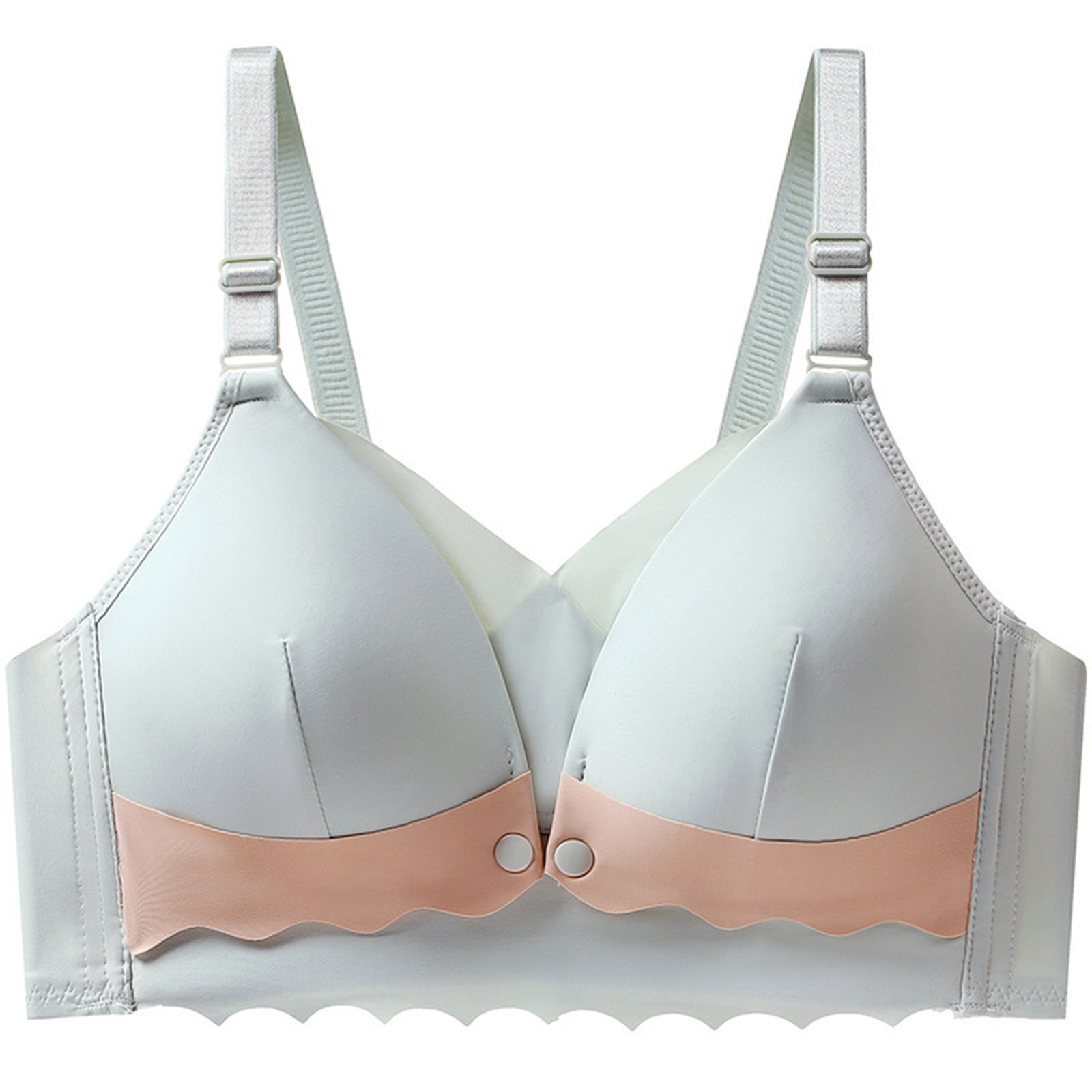 Jsaierl Women's Lace Bras No Wire Push Up T-shirt Bras Seamless Padded Bralettes Stretch