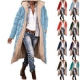 thumbnail image 1 of Jsaierl Women's Long Quilted Puffer Jacket with Fleece Lined Hooded Collar Lightweight Winter Warm Outerwear Coat, 1 of 7