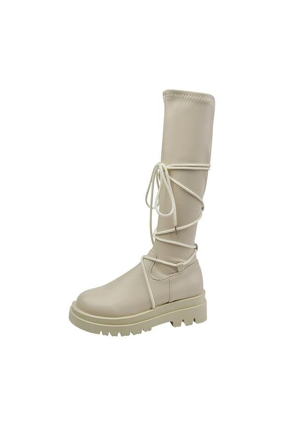 Women's Mid-Calf Gogo Boots, Chunky Low Heels Boots, Knee High Boots For Women Cowboy Go-Go Boots Pull On Zipper Boots Western Cowgirl Knee High Boots