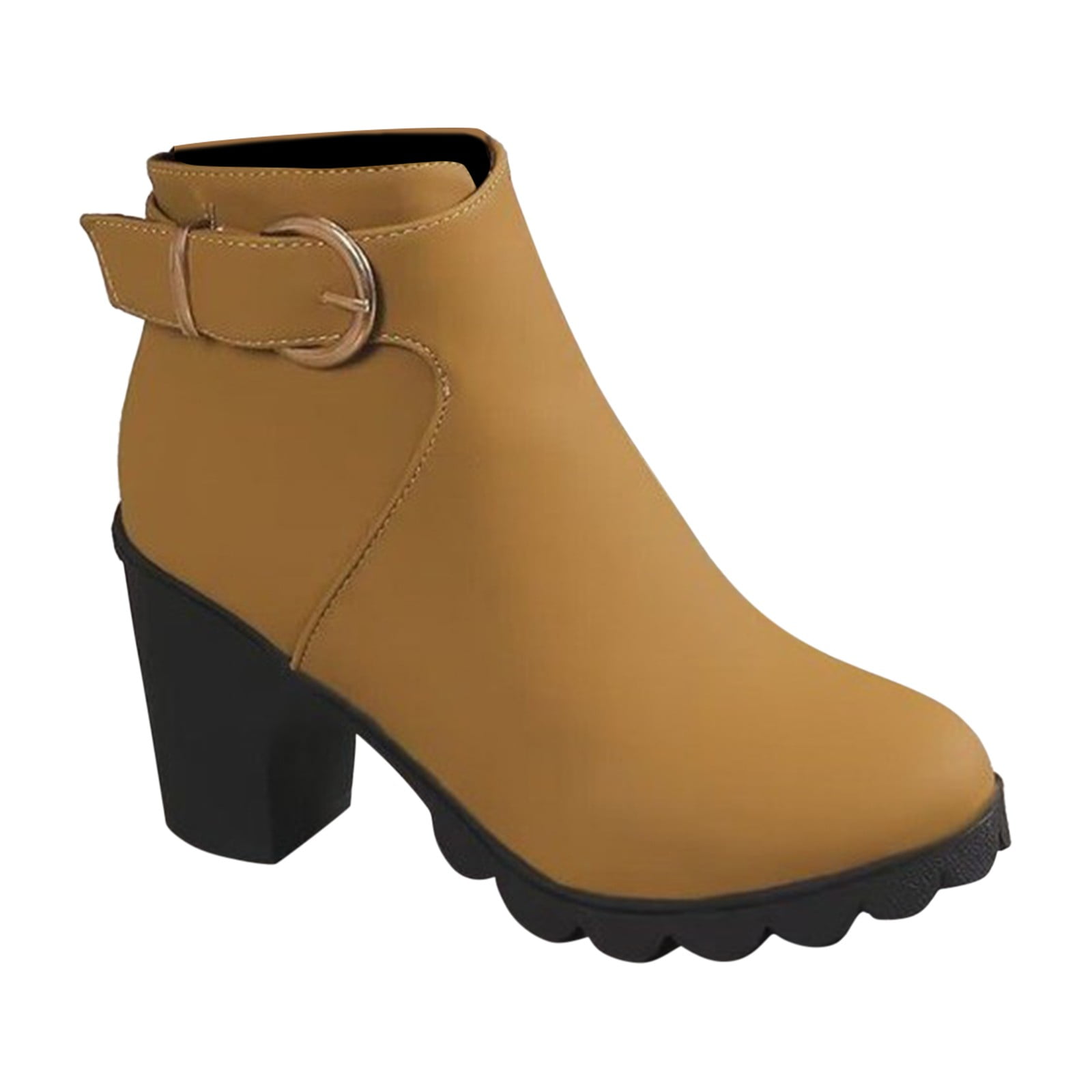 WOMEN POINTY TOE CHUNKY WESTERN BOOTIES main image 1