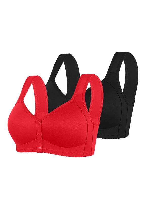 Women's Sports Bras High Impact Push Up T-shirt Bra Seamless Full Coverage Bralettes Flexed Fit Yoga Training Bras 2 Pack