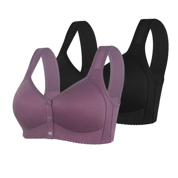 Jsaierl Women's Sports Bras High Impact Push Up T-shirt Bra Seamless Full Coverage Bralettes Flexed Fit Yoga Training Bras 2 Pack