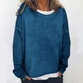 thumbnail image 1 of jsaierl Women's Sweatshirts Cute Solid Color Sweatshirts Crewneck Fall Sweater Tops Oversized Long Sleeve Shirts, 1 of 5