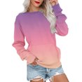 thumbnail image 1 of Jsaierl Women's Sweatshirts Funny Gradient Trendy Sweatshirts Crewneck Casual Sweater Tops Workout Long Sleeve Blouses Winter Saving, 1 of 5