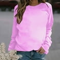 thumbnail image 1 of Jsaierl Women's Sweatshirts Funny Solid Color Graphic Sweatshirts Crewneck Holiday Sweater Tops Oversized Long Sleeve Blouses Winter Saving, 1 of 4