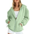 thumbnail image 1 of Jsaierl Women's Zip Up Y2K Hoodies Casual Long Sleeve Track Jackets With Pockets, 1 of 8
