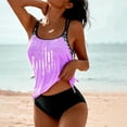 thumbnail image 1 of Jsaierl Womens 2 Piece Tankini Swimsuits Tummy Control Summer Print Swimwear Conservative Pool Party Modest Beachwear with Swim Shorts Tankini Bathing Suits, 1 of 4