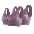 thumbnail image 1 of Jsaierl Womens Bras Plus Size Lift T-shirt Bras Seamless Padded Bralettes Stretch Daily Full Figure Bras 2 Pack, 1 of 4