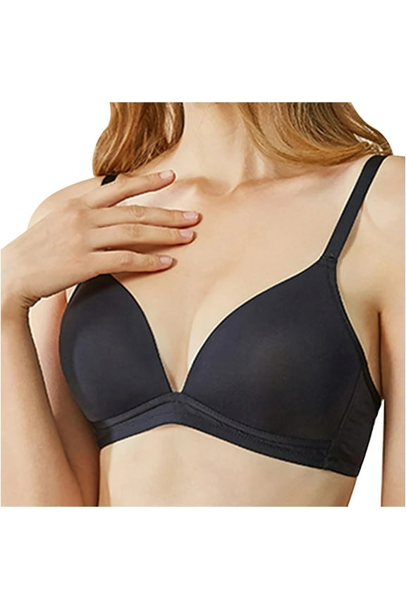 Womens Bras Plus Size Support Underwire Bra Seamless Padded Bralettes Elegant Full Coverage T-Shirt Bras