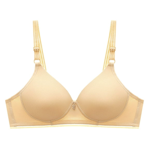 Jsaierl Womens Bras Wireless Support Underwire Bra Seamless Breathable Bralettes Elegant Full Figure T-Shirt Bras