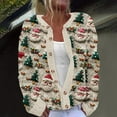 thumbnail image 1 of Jsaierl Womens Christmas Cardigan Sweaters Plus Size Dressy Long Sleeve Cute Printed Open Front Button Knit Outwear, 1 of 3