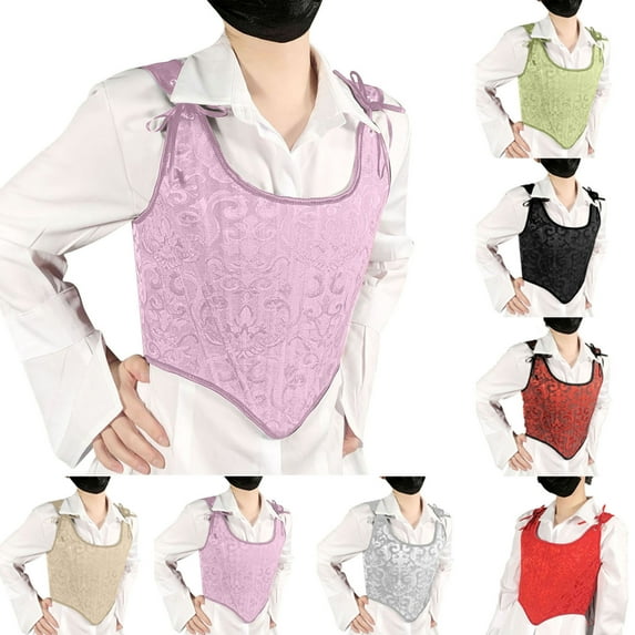 Jsaierl Womens Corset Top Plus Size Lace Up Steampunk Renaissance Corset Retro Overbust Corsets Casual Bustier Shapewear