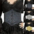 thumbnail image 1 of Jsaierl Womens Corset Top Tummy Control Lace Up Steampunk Renaissance Corset Party Underbust Corsets Casual Bustier Shapewear, 1 of 5