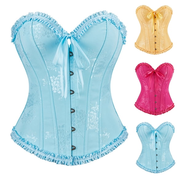 Jsaierl Womens Corset Top Tummy Control Sleeveless Gothic Renaissance Corset Retro Bodysuit Corsets Going Out Bustier Shapewear