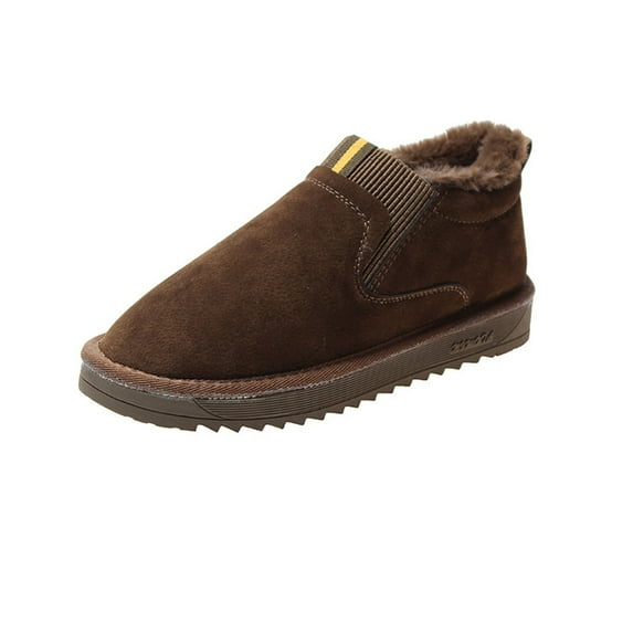 Jsaierl Womens Cozy Ankle Boot - Fur Lined Mini Ankle Boot - Winter Flat Boots Warm Durable Shoes - Casual Fashion Fur Lining Ankle Snow Boots - Platform Thick Plush Shoes for Women