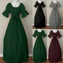 Jsaierl Womens Halloween Costumes Retro Medieval Victorian Gothic Maxi Dresses Adult Costumes Princess 1800s Ball Gown Renaissance Dress
