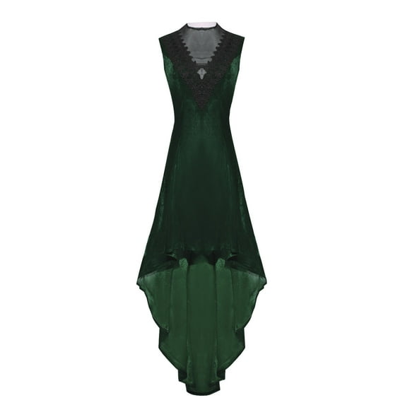 Jsaierl Womens Halloween Costumes Vintage Medieval Victorian Goth Plus Size Dresses Cosplay Princess Steampunk Ball Gown Renaissance Dress