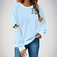 thumbnail image 1 of Jsaierl Womens Halloween Sweatshirts Spooky Pumpkin Ghost Graphic Sweatshirt Trendy Round Neck T-shirt Long Sleeve Holiday Pullover Tops Halloween Gifts, 1 of 4