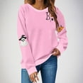 thumbnail image 1 of Jsaierl Womens Halloween Sweatshirts Spooky Pumpkin Ghost Graphic Sweatshirt Trendy Round Neck T-shirt Long Sleeve Holiday Pullover Tops Halloween Gifts, 1 of 4