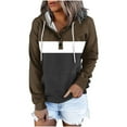 thumbnail image 1 of Jsaierl Womens Hoodies Cute Color Block Graphic Hooded Sweatshirts Casual Pullover Workout Long Sleeve Top Hoodie Womens Hoodies Under $20, 1 of 5