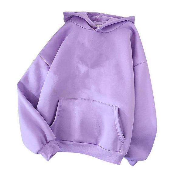 jsaierl Womens Hoodies Cute Solid Color Hoodies Sweatshirts Athletic Pullover Comfort Long Sleeve Top Hoodie